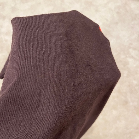 Clare V. Ciao size M original tee chocolate brown with poppy lettering - Picture 3 of 4